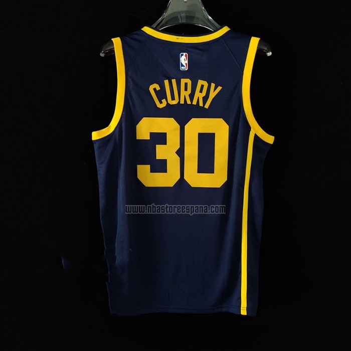 Camiseta Golden State Warriors Stephen Curry NO 30 Statement 2022-23 Azul